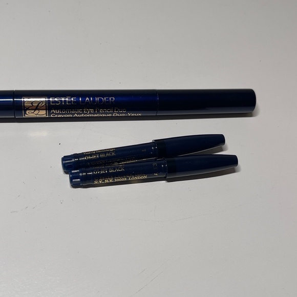 NEW Estee Lauder #01 JET BLACK Automatic Eye Pencil Duo with 2 NEW refill HTF - Picture 5 of 7